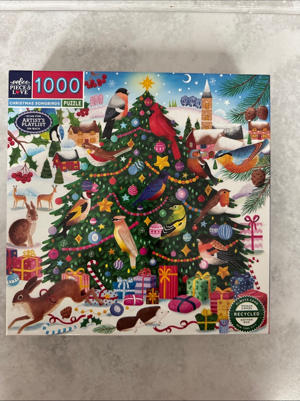 Pieces & Love 1000-Piece Christmas Songbirds Puzzle - Multi-Color